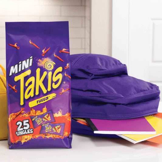 Takis Mini Bite Size Chips – Birthday Party Favor Bag Stuffer and Piñata Filler, Assorted Hot Snack Pack