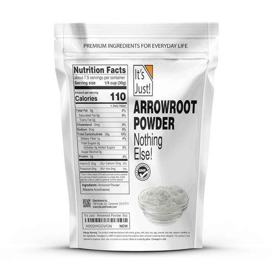 It's Just - Arrowroot Powder for Clutter-Free Pantry, One-Ingredient Thickener and Beauty Multi-Tasker
