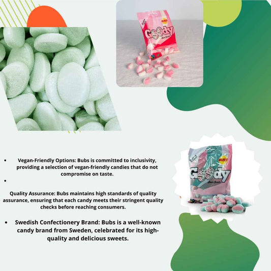 Bubs Goody Sour Ovals Raspberry Caramel – Picnic Candy 2-Pack for Summer Outings