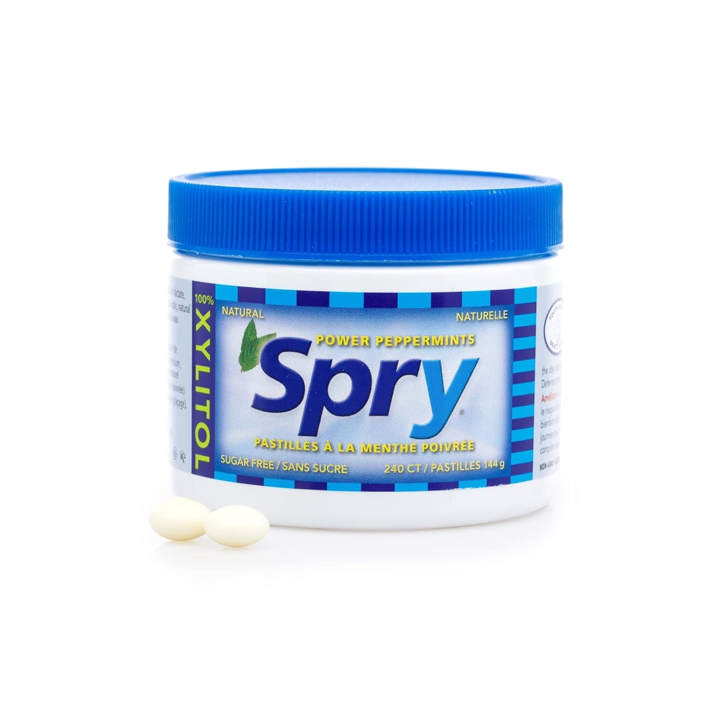 Spry Xylitol Peppermint Mints – Thoughtful Stocking Stuffer Gift for Health-Conscious Friends and Grandparents, 240 Count