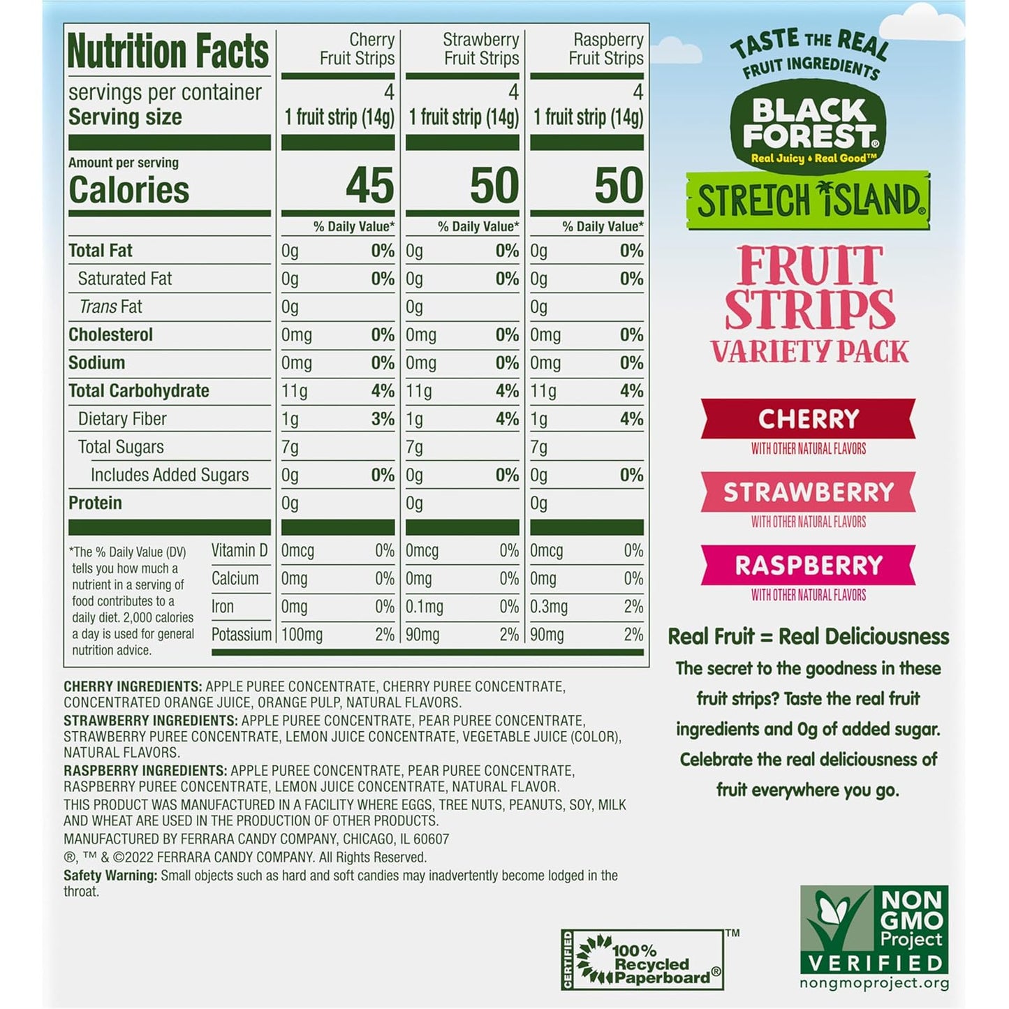 Stretch Island Fruit Strips – Simple Grab-and-Go Snack Drawer Essential, Zero Added Sugar 48 Count