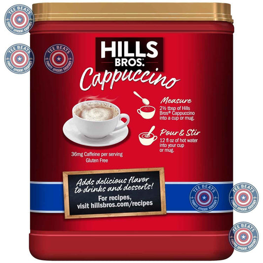 Hills Bros. Sugar Free French Vanilla Instant Cappuccino – Home Office Focus Drink, Just Add Water for a Quick Midday Pick-Me-Up
