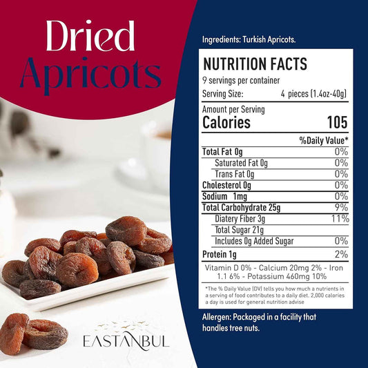 Eastanbul Sun Dried Apricots – Thoughtful Gourmet Gift Basket Addition for Housewarmings and Holidays