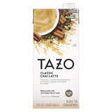 TAZO Classic Chai Black Tea Concentrate – Calming Caffeine Alternative for Self Care Morning Routine, 32 oz Carton