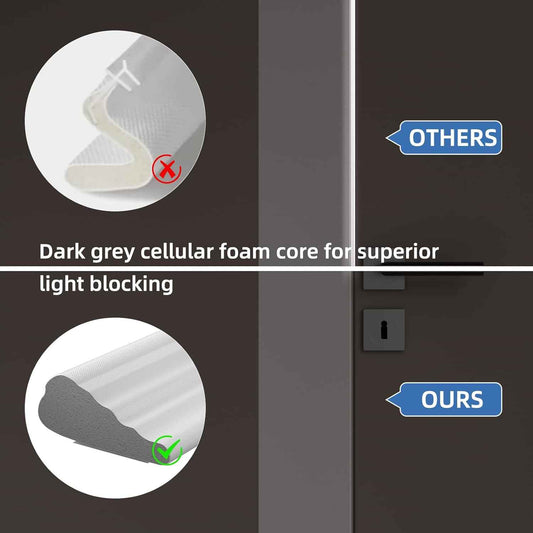 FrostGuard Wedge Foam Weather Strip – Clean White Door Frame Seal for Uncluttered Interiors, Simple Draft Stopper
