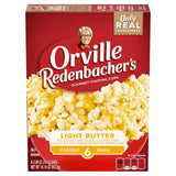 Orville Redenbacher's Light Butter Microwave Popcorn, 6-Count 2.69 oz Bags – Quick Office Snack for Focused Work Breaks at the Desk