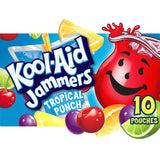 Kool-Aid Jammers Tropical Punch Pouches – Affordable Dorm Room Drink for College Students, 10-Count Box