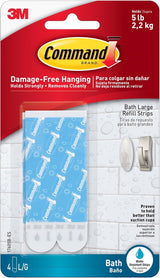 Command Modern Reflections Bath Hook – Drill-Free, No-Tool Towel Hook to Keep Bathroom Walls Intact