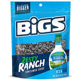 BIGS Sunflower Seeds Hidden Valley Zesty Ranch – Tailgate and Picnic Snack with Stand-Up Resealable Bag, 5.35 oz