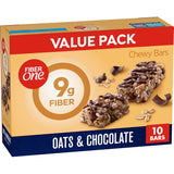 Fiber One Chewy Bars Oats and Chocolate – High-Fiber Daily Wellness Snack for Office Desk and Pantry, 15 Ct Mega Pack