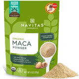 Navitas Organics Maca Powder – Single-Ingredient Organic Maca Root, Clean Pantry Staple for Simple Smoothies and Baked Goods