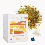 Rishi Tea Turmeric Ginger Herbal Tea – Clutter-Free Pantry Staple for Intentional Kitchens, Single-Serve Sachets