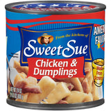 Sweet Sue Chicken & Dumplings 24 oz Can - Camp Stove Dinner for RV Trips and Campsites, Long Shelf Life