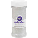 Wilton Sugar Sprinkles 8oz White – Elegant Shimmer Finish for Celebration Cakes and Dessert Table Styling
