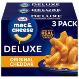 Kraft Deluxe Original Mac & Cheese – Lower-Fat Comfort Dinner Made with Olive Oil, 3 ct 14 oz Boxes