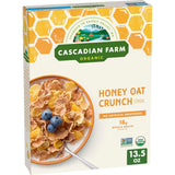 Cascadian Farm Honey Oat Crunch – Clean-Ingredient Cereal for the Clutter-Free Counter, 13.5 oz