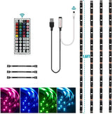 HOUHUI USB LED Strip Lights Kit for Living Room – 6.56ft RGB Backlight Strips for Cozy Bedroom and Home Theater Ambiance