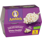 Annie's White Cheddar Microwavable Mac & Cheese – Wholesome Organic Dinner Side for Picky Toddlers and Growing Kids