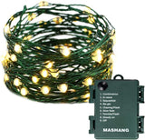 LumioGlow Starry String Lights – Submersible Green Wire Fairy Lights for Bedroom Canopy Decor and Aesthetic Mason Jar Centerpieces