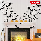 LUDILO 3D Bat Wall Kit – Halloween Gift for Horror Lovers and Home Stylists