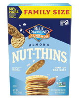 Blue Diamond Almonds Nut-Thins Hint of Sea Salt – Resealable Road Trip Cracker for Backseat Snacking