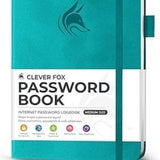 Clever Fox Password Book – Valentine's Day Gift for Him or Her, Elegant Leather Password Keeper