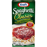 Kraft Spaghetti Classics Tangy Italian — Affordable Family Dinner for the Home Pantry, 8 oz Box, 4 Servings