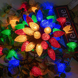 AWQ C9 Pinecone Lights – Uncluttered Warm White Bedroom Aesthetic, Single Strand 100 LED Design