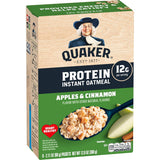 Quaker Protein Instant Oatmeal Apple Cinnamon – Family Breakfast Packets for Stress-Free School Mornings