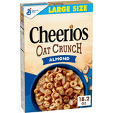 Cheerios Oat Crunch Almond Breakfast Cereal – Lunchbox Prep Pantry Cereal for Kids and Parents, 24 oz