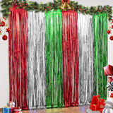 LOLStar Halloween Fringe Curtain Set – Fun Seasonal Gift for Hostess and Party Planner, Orange Purple Black Foil Tinsel 3 Pack