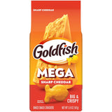 Pepperidge Farm Goldfish Mega Bites Sharp Cheddar Crackers – Better-For-You Savory Snack for Mindful Snacking