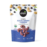Elan Organic Acai Blueberry Cashews – Toddler Snack and Lunchbox Treat for Ages 2 and Up, 5.3 oz Allergen-Aware Family Bag