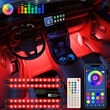 Keepsmile Interior Car Lights – Birthday Gift for Car Lovers, RGB Under Dash Lighting with Music Sync