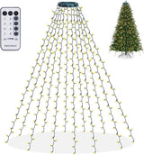 Dazzle Bright Christmas Tree Lights – Clean Single-Install Waterfall Light for Uncluttered Holiday Spaces