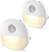 Lyridz Plug-in Night Light – Toddler Safe Nursery Glow with Hidden LED and Dusk to Dawn Sensor, 2 Pack