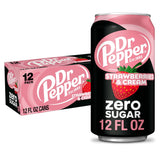 Dr Pepper Strawberries and Cream Zero Sugar 12-Pack – Guilt-Free Sweet Treat for Diet Days and Mindful Indulgence