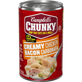 Campbell's Chunky Creamy Chicken Bacon Carbonara Soup, 18.8 oz Can – Calorie-Conscious Filling Lunch for Low-Carb and Portion-Controlled Diets