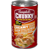 Campbell's Chunky Cajun Style Chicken Alfredo With Andouille Sausage – No-Refrigeration Backpacking & Cabin Meal, 18.8 oz Can