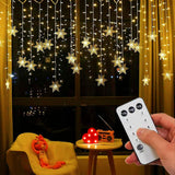 String Lights LED Curtain – IP44 Waterproof Patio Lights for Outdoor Dining and Gatherings, 96 LED Warm White