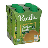 Pacific Foods Low Sodium Chicken Broth – Desk Lunch Sip Broth for Focused Workdays, 8 oz (4 Pack)