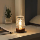 Flameless Glass Night Light – Safer Alternative to Candles for Kids Room, Timer Battery Lamp