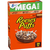 REESE'S PUFFS Whole Grain Cereal, 29 oz Mega Size – Balanced Breakfast Choice with 12 Vitamins and Calcium for Mindful Mornings