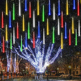 Joomer Meteor Shower Lights – Cozy Bedroom & Living Room Decor, 240 LED Falling Snow Effect with Warm White Glow