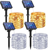 btfarm Solar String Lights Warm White - 4 Pack Decorative Copper Wire Lights for Indoor Window, Bookshelf, and Reading Nook Ambience