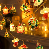LOLStar Christmas Lights for Kids Room – Battery Operated String Lights with Santa Snowman and Stocking Charms, No Flame Safe for Nursery