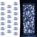 Glowia Fairy Lights Battery Operated – IP65 Waterproof 7ft 20 LED String Lights for Patio, Garden Table and Outdoor Dining, Warm White