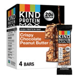 KIND Protein MAX Crispy Chocolate Peanut Butter Bars – Office Desk Snack for Afternoon Focus, 20g Protein No Crash