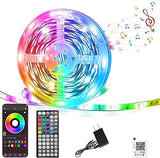 Luminoxa Aura RGB LED Light Strip 100ft – Cuttable Music Sync Ambient Lighting for Bedroom Ceiling, Behind TV and Cozy Home Decor