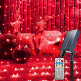 YAOZHOU Solar Christmas Net Lights – Flameless, Cool-to-Touch LED Mesh Safe for Kids, Pets & Bedrooms